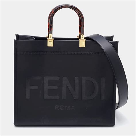 fendi monster tote black|fendi sunshine medium black.